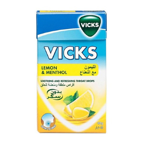 فيكس - أقراص ملطفة ومنعشة للحلق - نكهة ليمون ومنتول