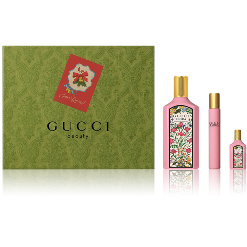 قوتشي مجموعة فلورا جورجيس جاردينيا (أو دو برفيوم 100 مل + أو دو برفيوم 5 مل + أو دو برفيوم رول أون 7.5 مل