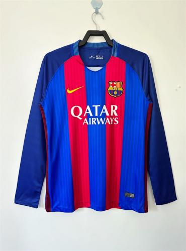 طقم برشلونة موسم 2016-2017 احمر كم طويل