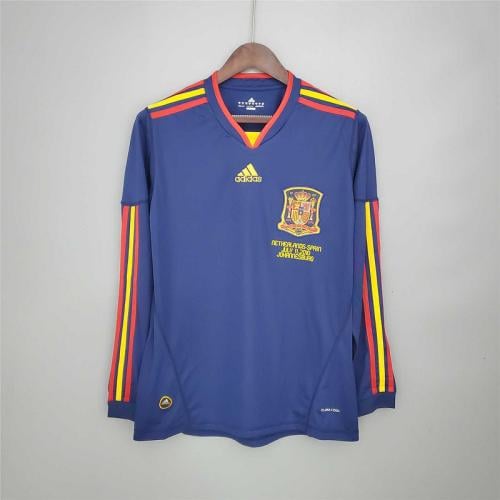 طقم منتخب اسبانيا موسم 2010 كحلي كم طويل