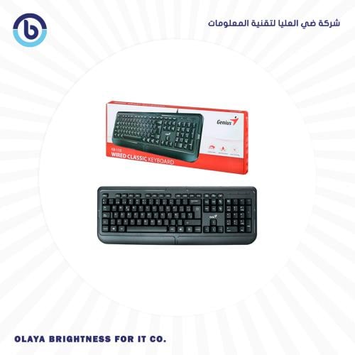 KEYBOARD GENIUS KB-118 APP USB BLACK - لوحة مفاتيح