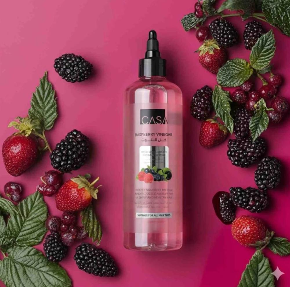 خل التوت الطبيعي من كازا يقضي على القشرة ويمنح شعرك نعومة ولمعان 400مل