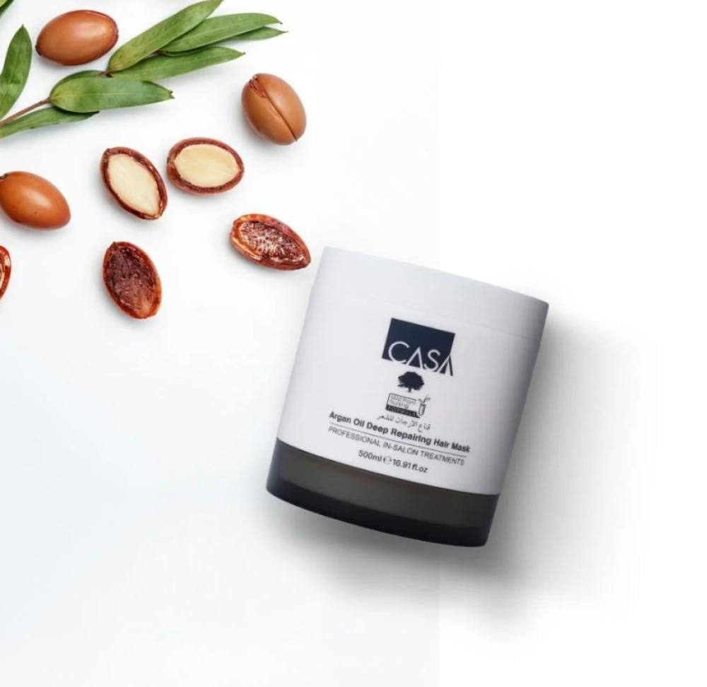 قناع كازا  بزيت الارجان لترطيب مكثف للشعر التالف 500 مل