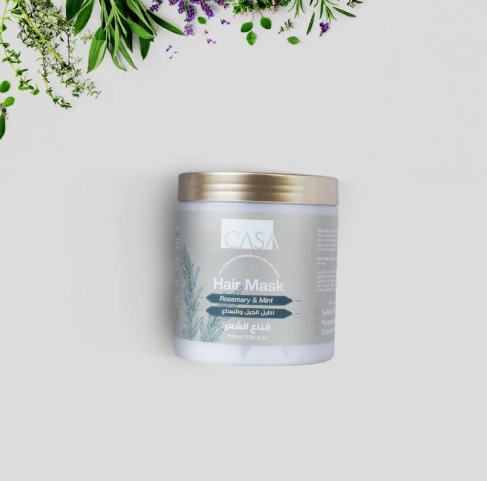كازا قناع إكليل الجبل والنعناع ينشط الفروة ويقوي الشعر 500مل
