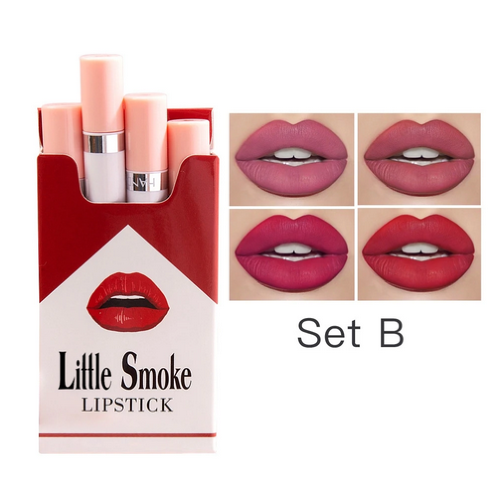 طقم احمر شفاه مطفي  من هانديان - 4 قطع