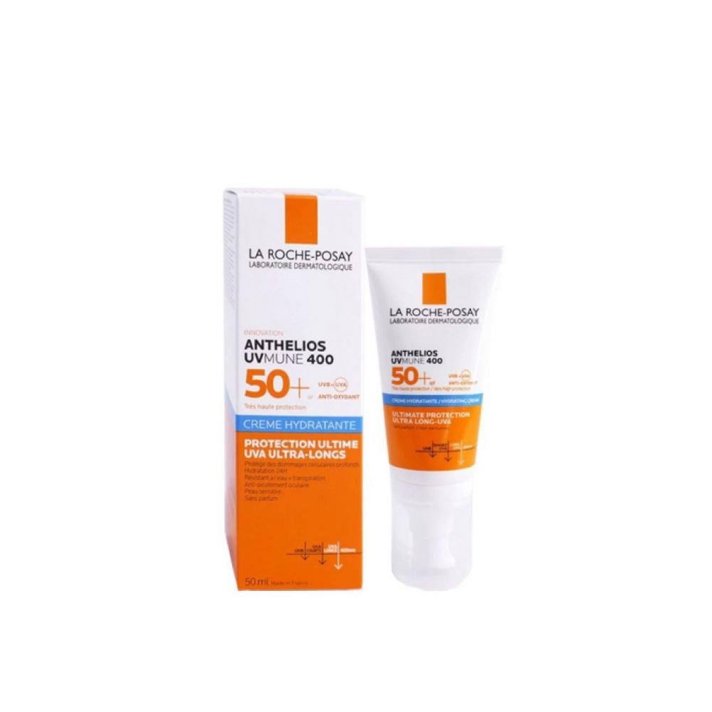 كريم واقي شمس ومرطب انثيليوس يوفي ميون SPF +50 من لاروش بوساي - 50 مل