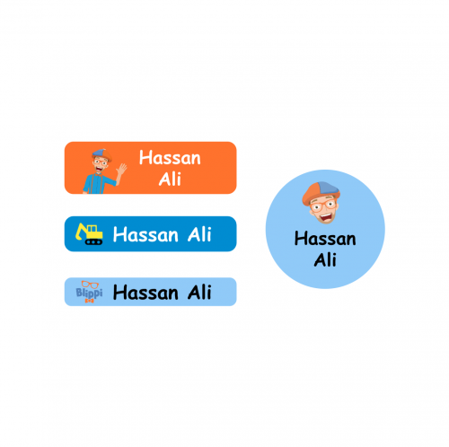 ملصقات المدرسة، تصميم Blippi