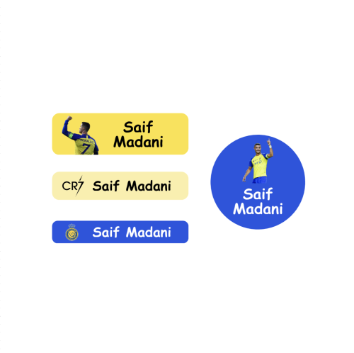 ملصقات المدرسة، تصميم Cristiano Ronaldo