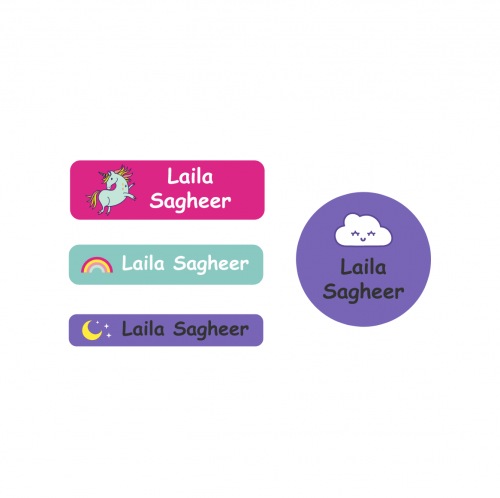 ملصقات المدرسة، تصميم يونيكورن