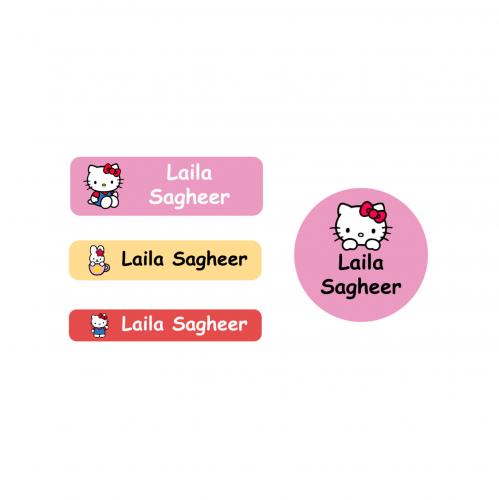 ملصقات المدرسة، تصميم هالو كيتي