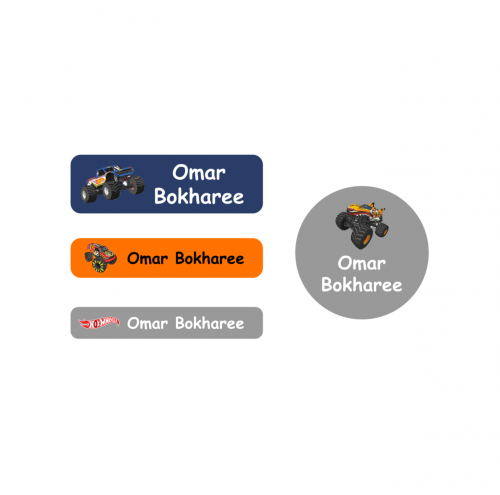 ملصقات المدرسة، تصميم Hot Wheels