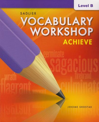 SaVocabulary Workshop Achieve Level B