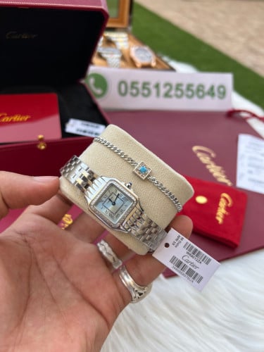 ساعة كارتير نسائي معا اسواره مجانيهCartier