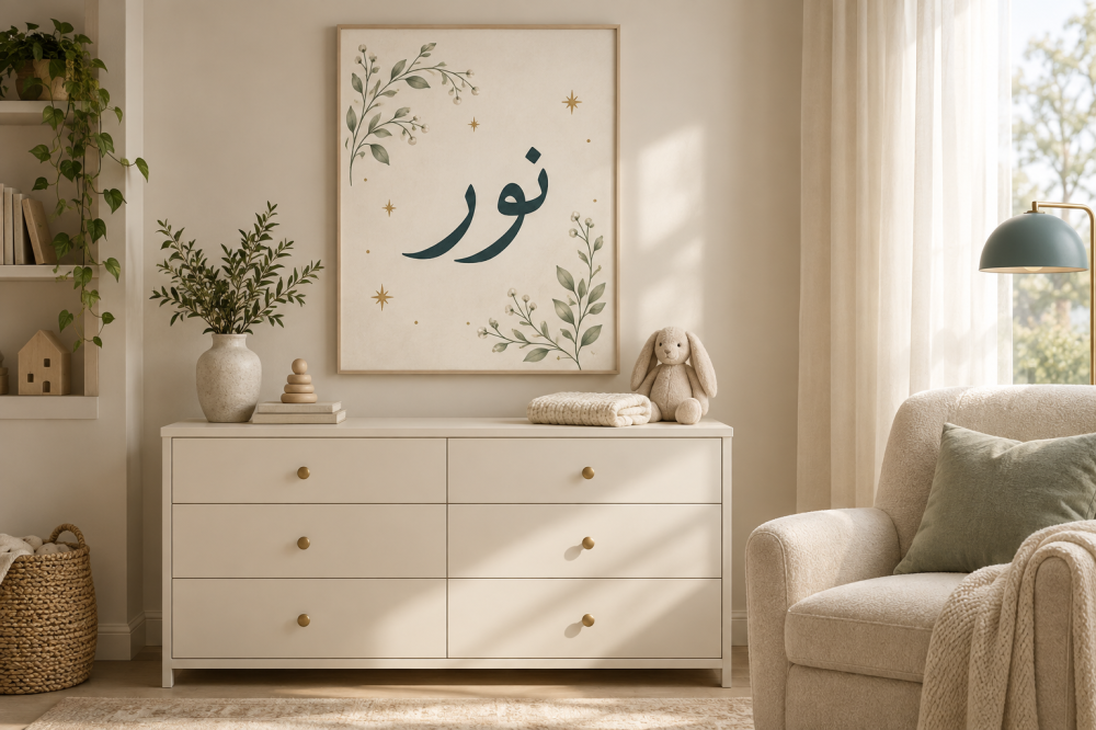 لوحة استقبال مولود: اختيار الاسم والتصميم