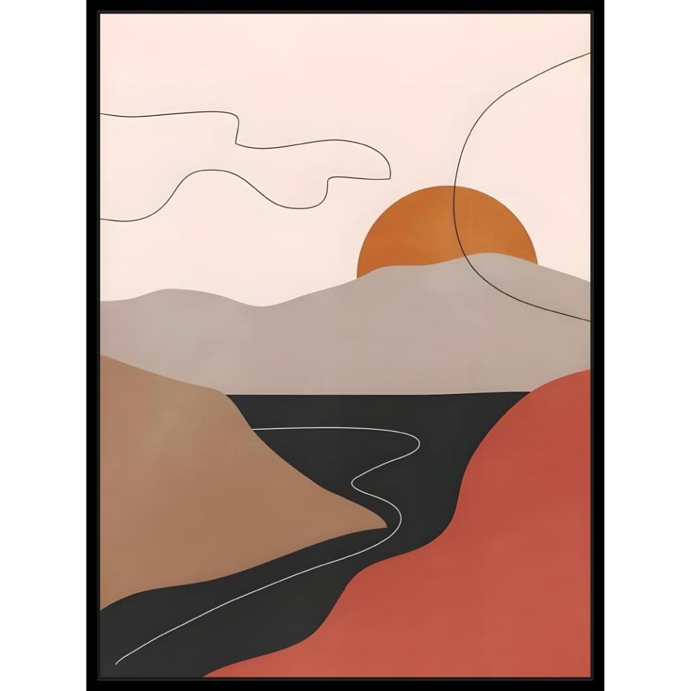 لوحة غروب الألوان