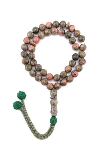 مسبحة حجر الجاسبر الاخضر(Green Jasper)