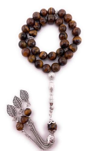 سبحة حجر عين النمر (Tiger’s Eye)