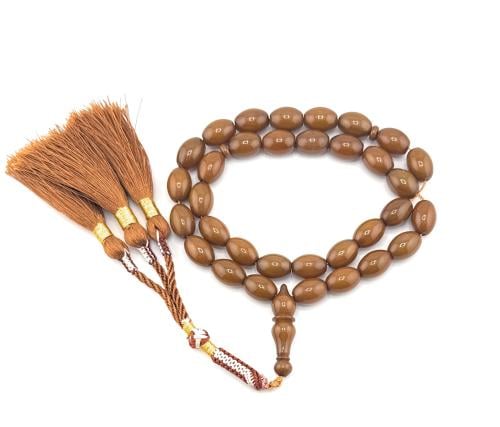 سبحة مسك الغزال (بني فاتح دافئ)