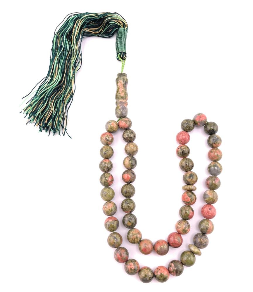 مسبحة حجر اليشب الأخضر (Green Jasper)