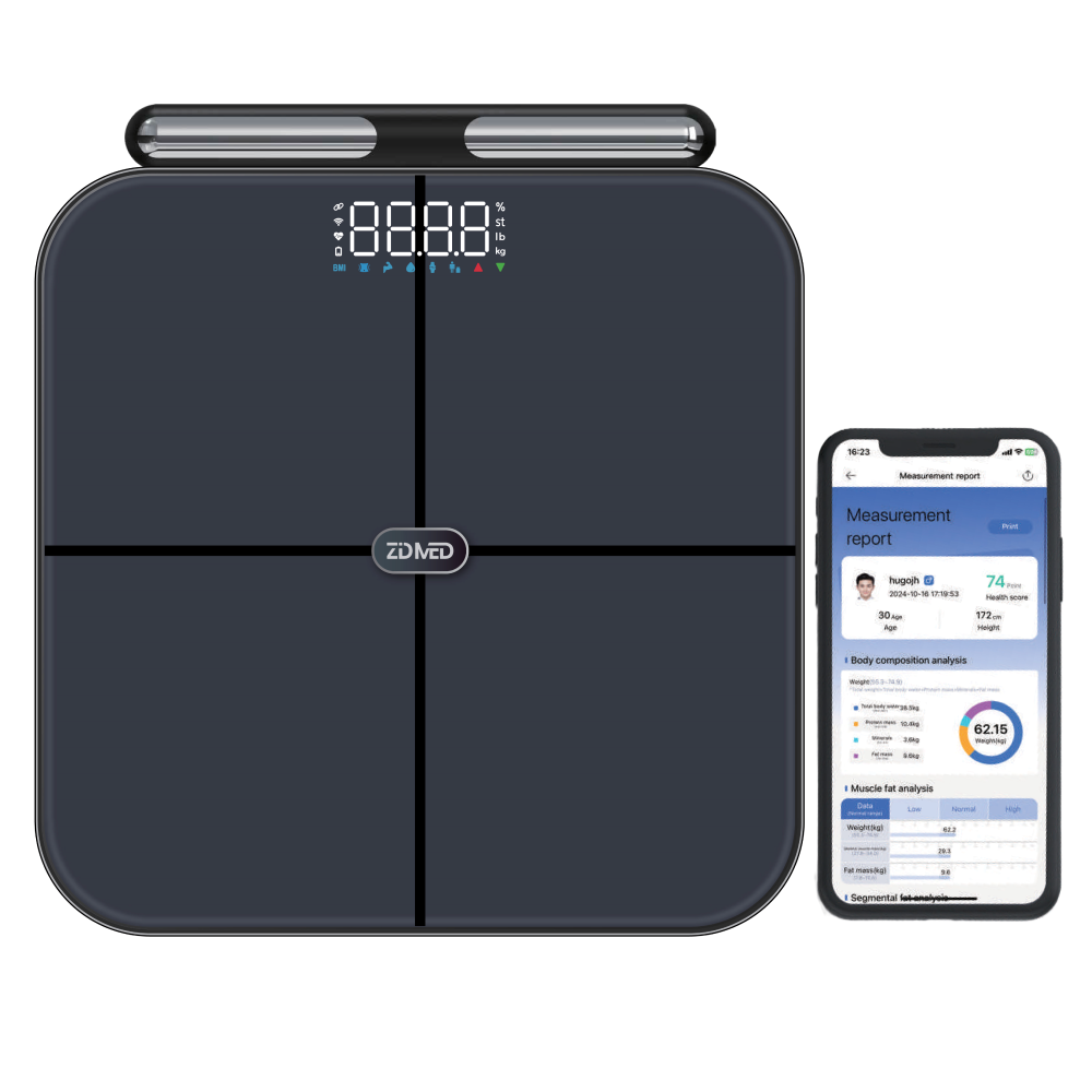 ميزان قياس دهون الجسم بـ 8 أقطاب كهربائية من زد ميد