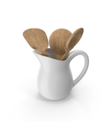 كوب جلد حراري بمقبض خشبي كوري