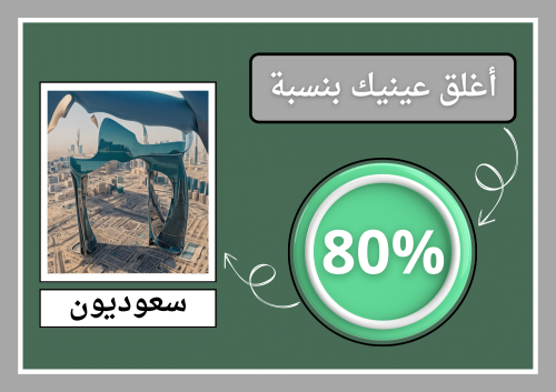 أغلق عينيك بنسبة 80% سعوديون