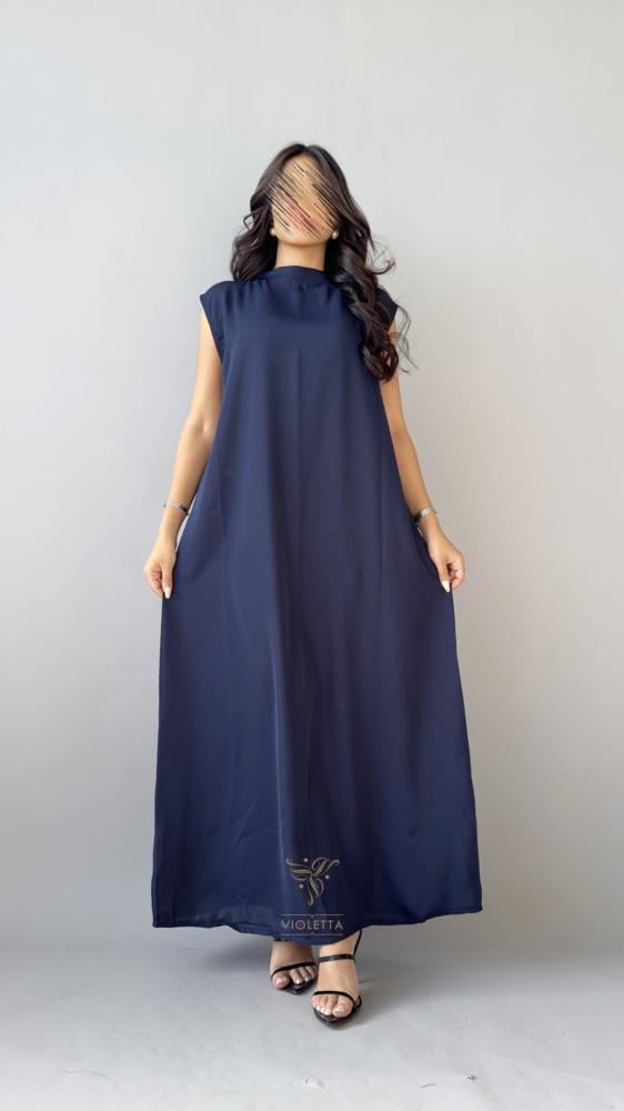 فستان داخلي تحت العباية لون كحلي 7076