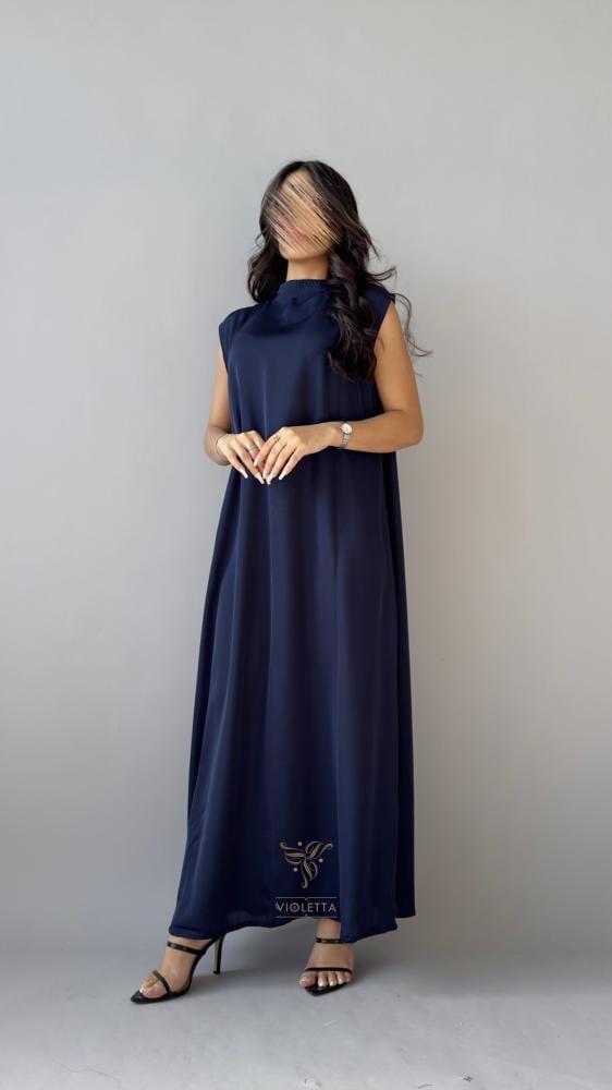 فستان داخلي تحت العباية لون كحلي 7076