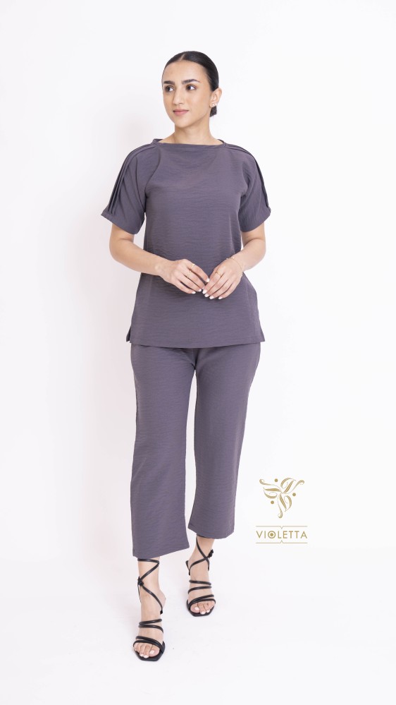 طقم قطعتين رمادي تحت العبايةZ9027