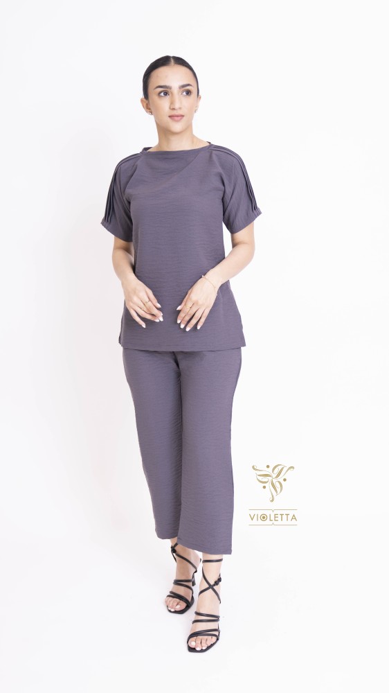 طقم قطعتين رمادي تحت العبايةZ9027