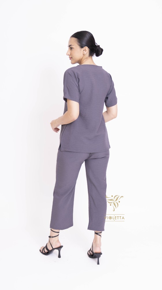 طقم قطعتين رمادي تحت العبايةZ9027