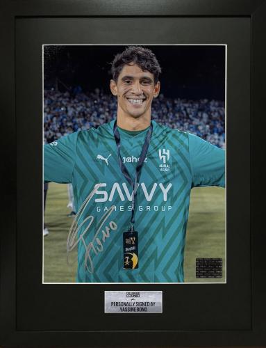 FRAMED YASSINE BONO HAND SIGNED PHOTOGRAPH