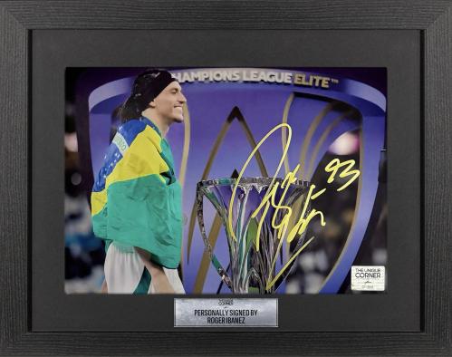 FRAMED ROGER IBANEZ HAND SIGNED PHOTOGRAPH