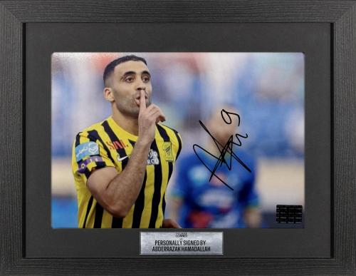 FRAMED HAMDALLAH HAND SIGNED PHOTOGRAPH