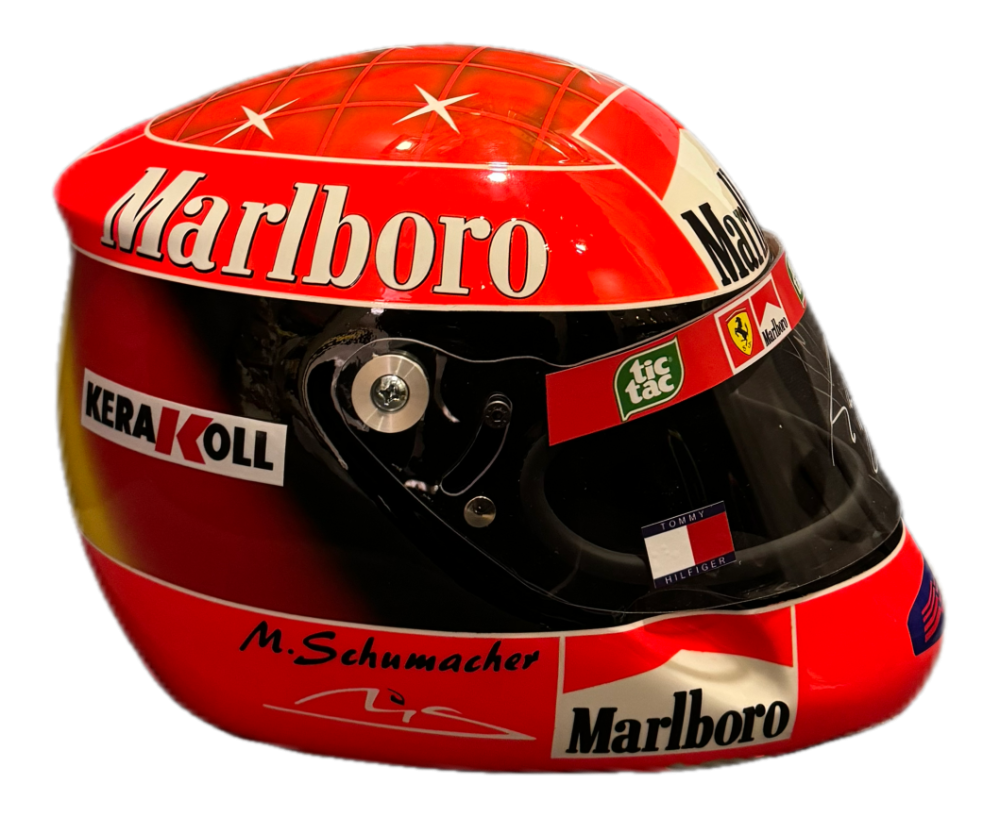 MICHAEL SCHUMACHER HAND SIGNED REPLICA HELMET 1/1 SCALE