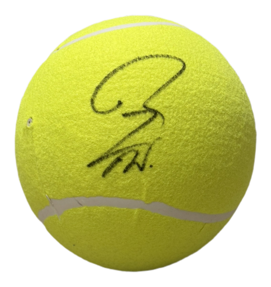 RAFAEL NADAL HAND SIGNED JUMBO TENNIS BALL - THEUNIQUECORNER