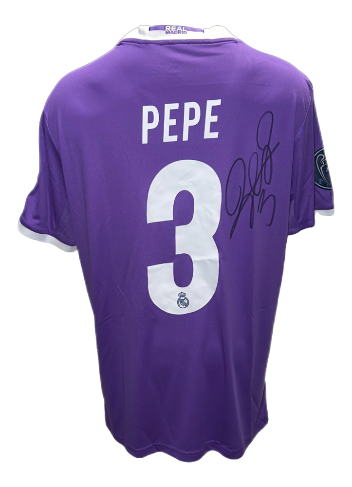 PEPE HAND SIGNED REAL MADRID JERSEY SHIRT THEUNIQUECORNER