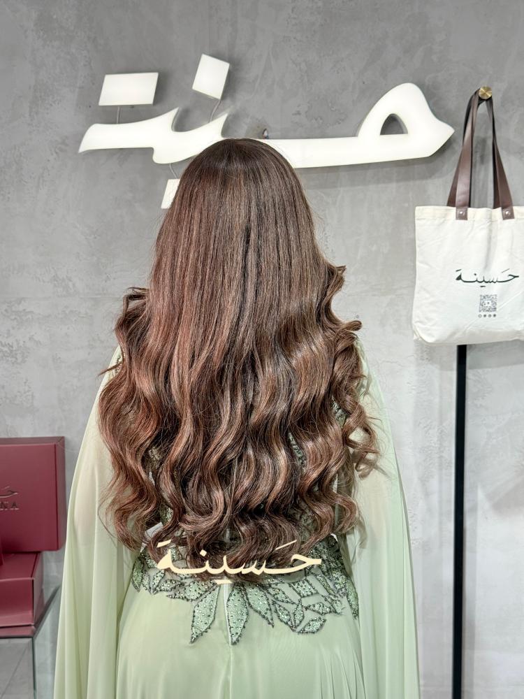 Elegant light green evening dress