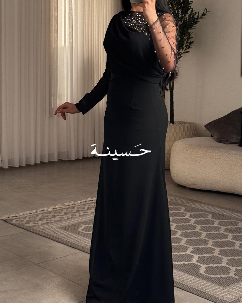 فستان كسرات بخرز