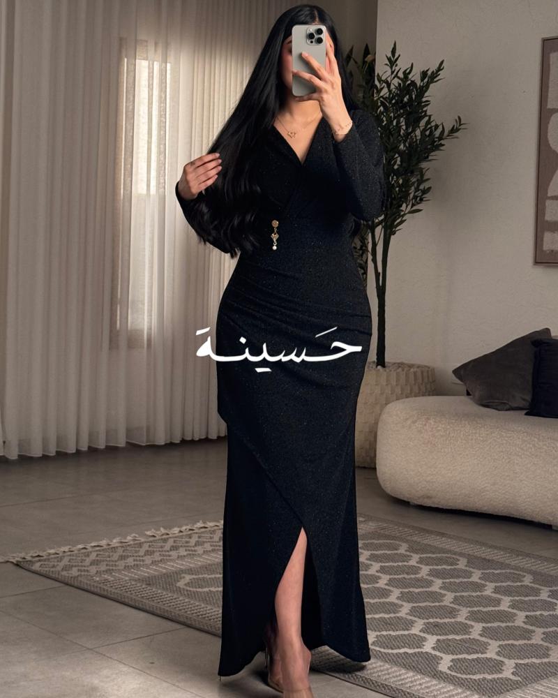 Light sheen wrap dress