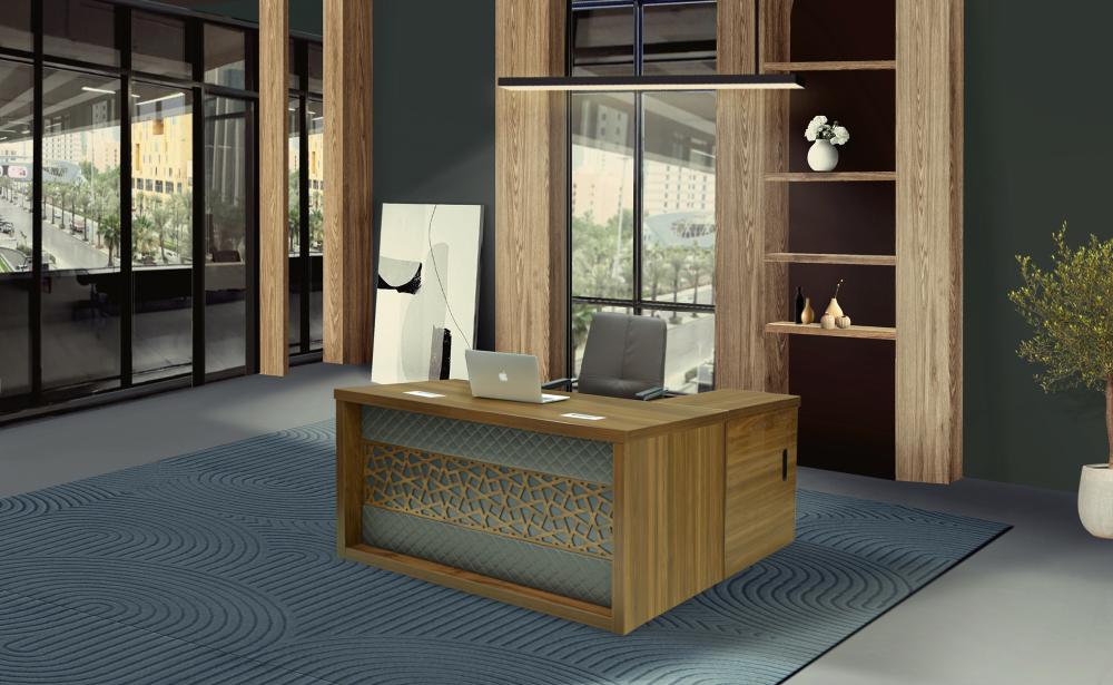 مكتب لون بني مقاس 140