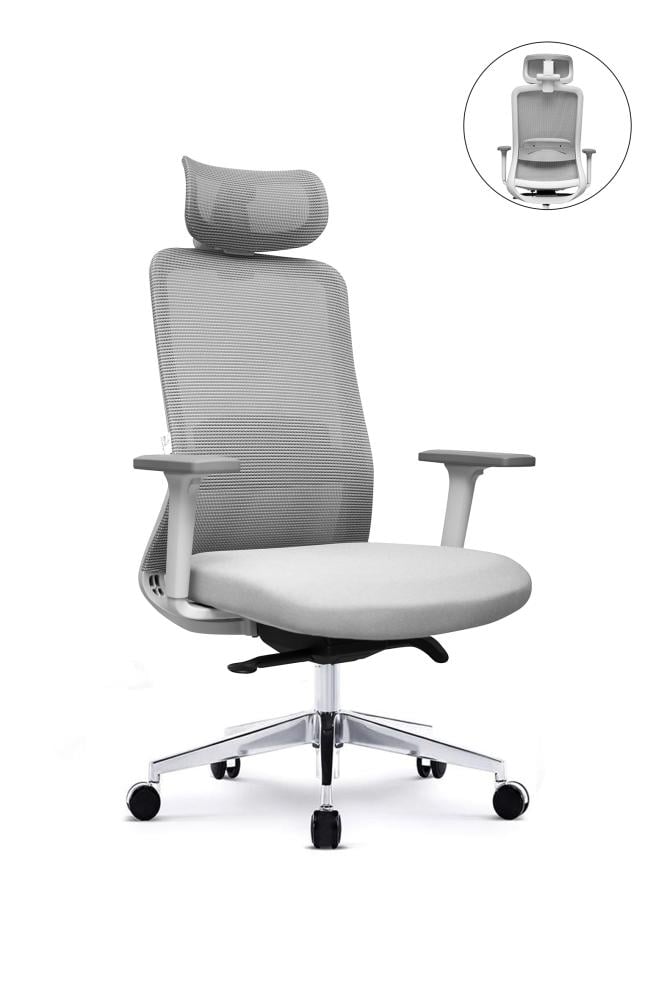 كرسي مكتب رمادي شبك