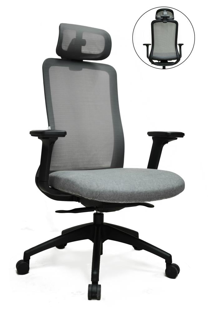 كرسي مكتب شبك رمادي