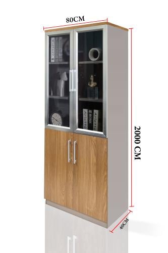 دولاب مكتبي - بيج غامق 9 - BF-03-2DOOR