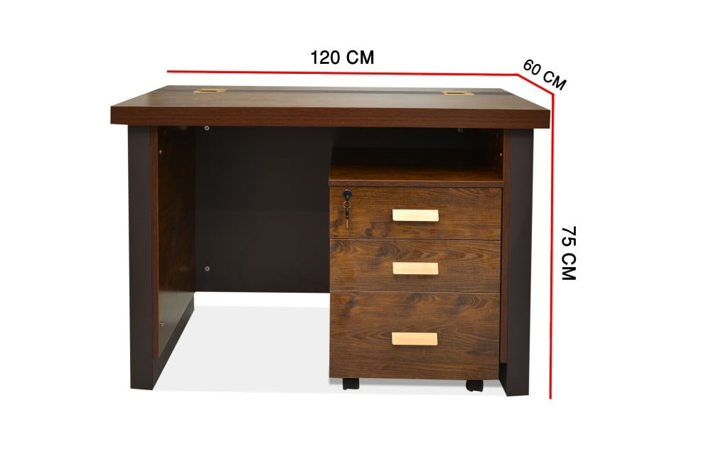 طاولة مكتبية بني