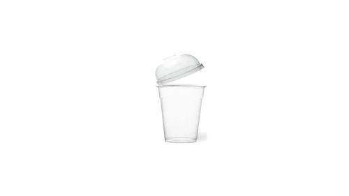 كاس شفاف 8 أونز +غطاء قبة 93مم CLEAR CUP 8 OZ WITH...