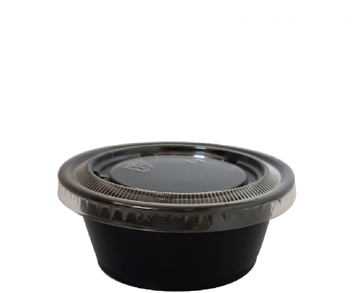 علب أسود للصوص بغطاء منفصل BLACK SAUCE CUP WITH LI...