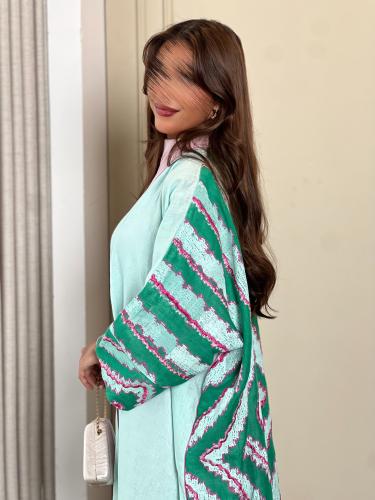 Mint rose abaya