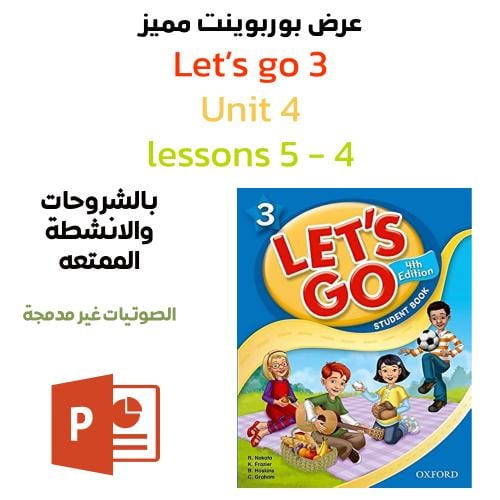 عرض بوربوينت منهج Let's go 3 - الوحدة الرابعه
