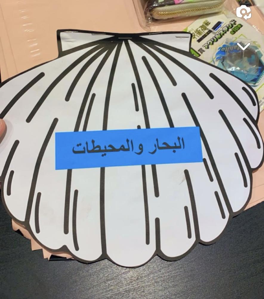 مطوية البحار والمحيطات شكل صدفة جاهزة للطباعة
